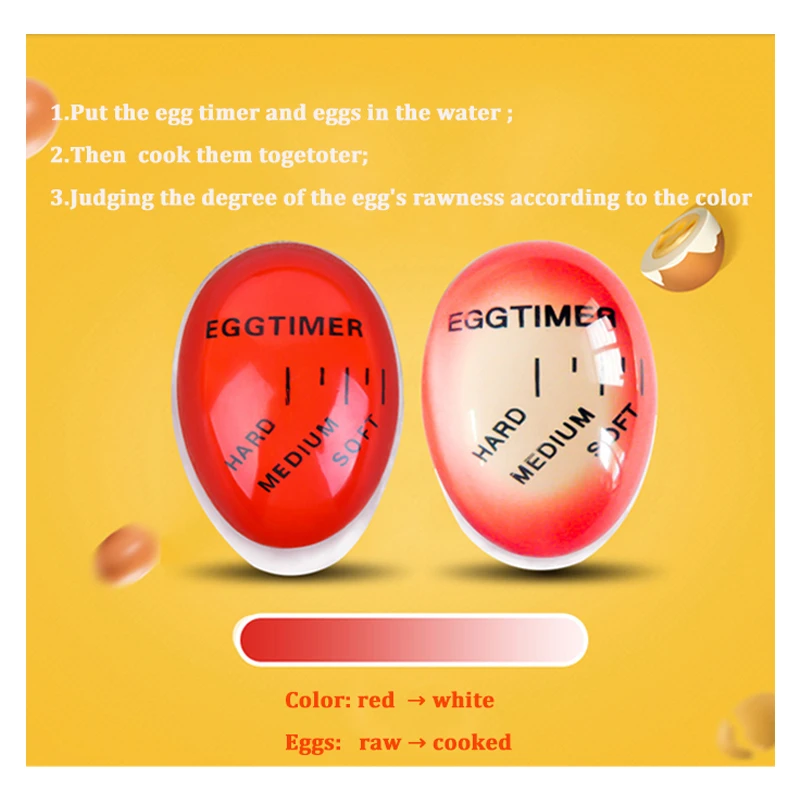 

Egg Timer Color Changing Egg Timer Perfect Boiled Eggs By Temperature Kitchen Timer Kitchen Helper
