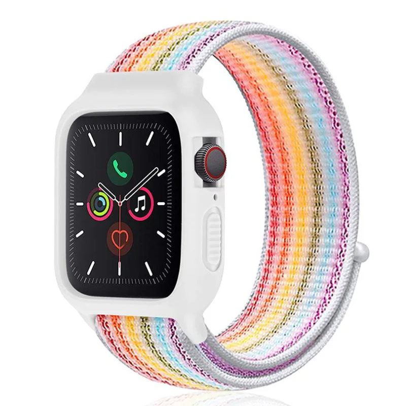 

Ремешок силиконовый нейлоновый для смарт-часов iwatch, 38/40 мм 42/44 мм