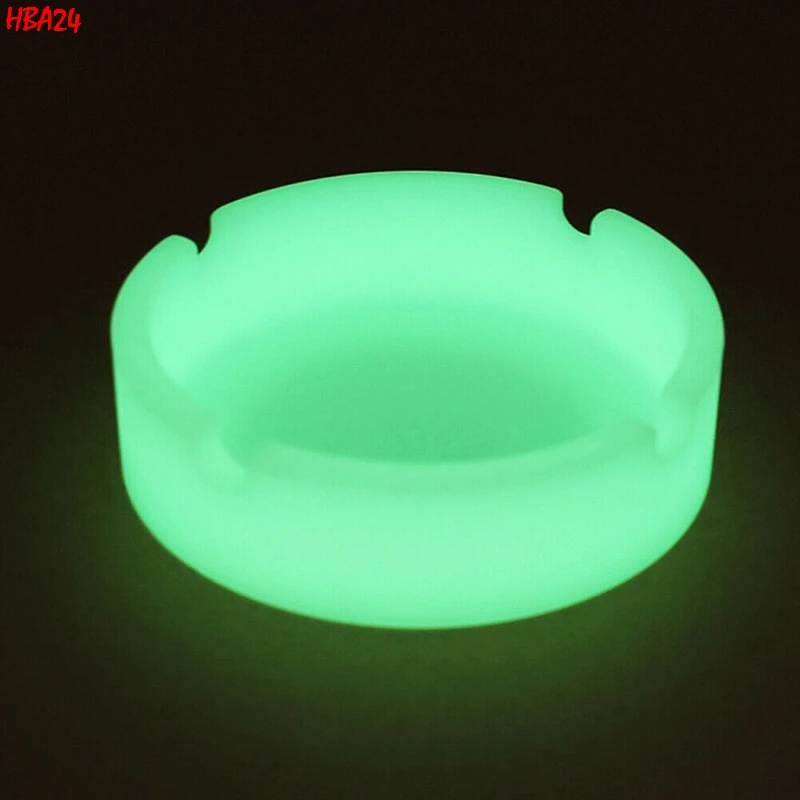 

1pcs Glow In The Dark Luminous Silicone Soft Ashtray For Smoking Cigar