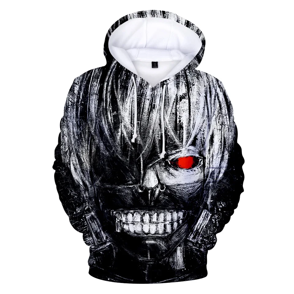 

3D Tokyo Ghoul Hoodies Men Women Sweatshirt Kaneki Fashion Hooded Spring Ken Cartoon Casual Harajuku Hip Hop Boys anime Pullover