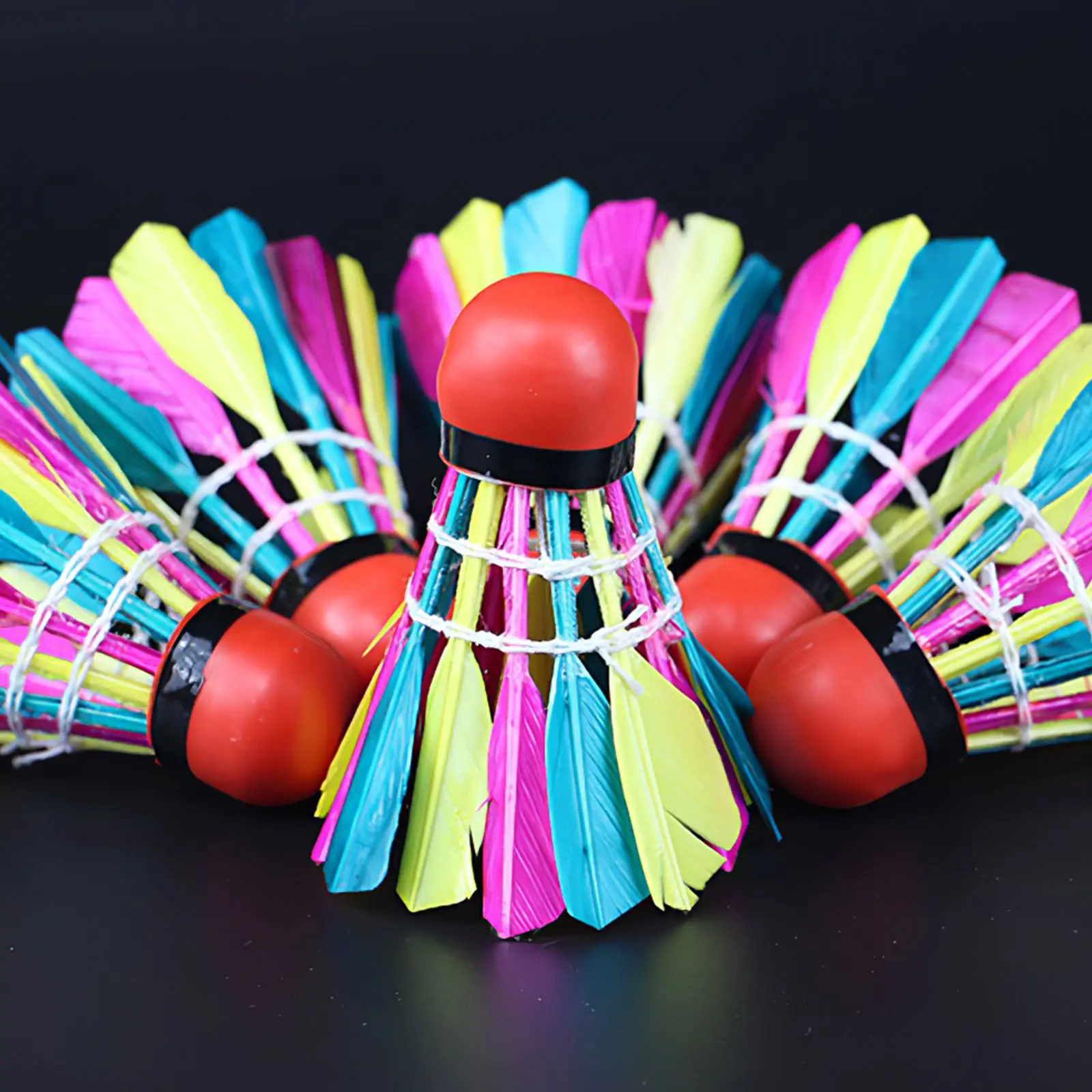 

11pcs Colorful Goose Feather Badminton Lightweight Foam Head Strong Glue Feather Shuttlecocks for Indoor and Outdoor Training