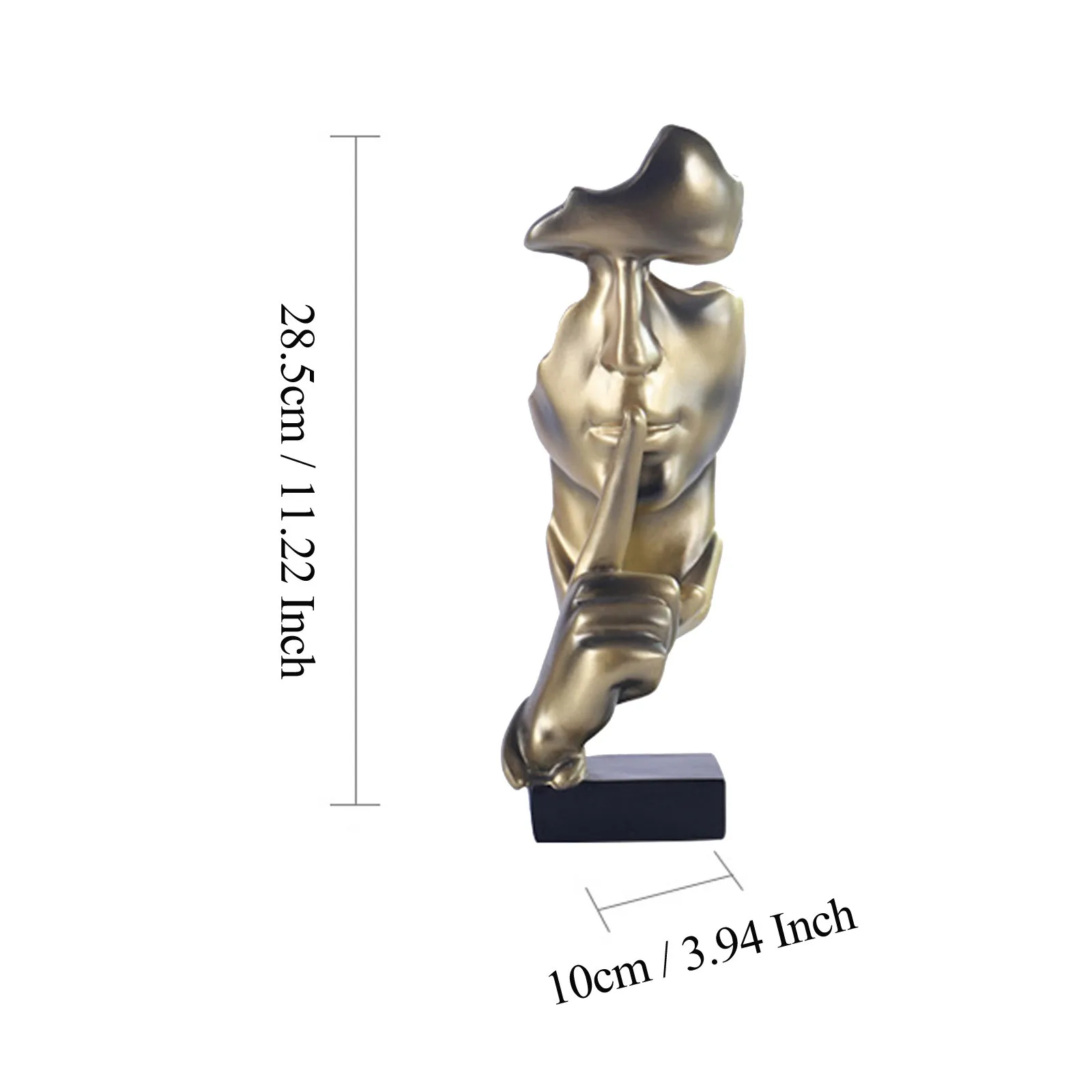 Черная белая серебряная абстрактная скульптура ремесленный герой статуя из