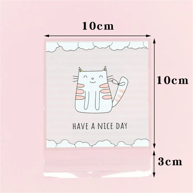 Пластиковые Мультяшные пакеты для выпечки 100 шт. 10x10 + 3 см печенья в виде Луны