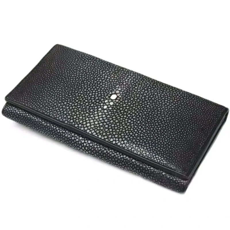 Унисекс дизайнерский аутентичный песок кожа ската женский мужской двойной