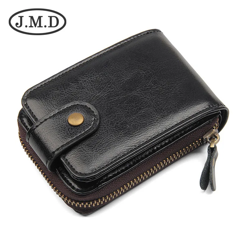 

J.M.D New Genuine Leather Men's Wallet Purse Multi-card RFID Card Pack