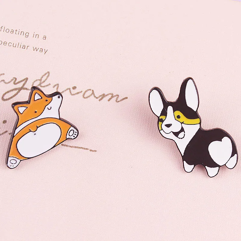 Горячие нагрудные булавки креативные корги броши в форме собаки женская шапка