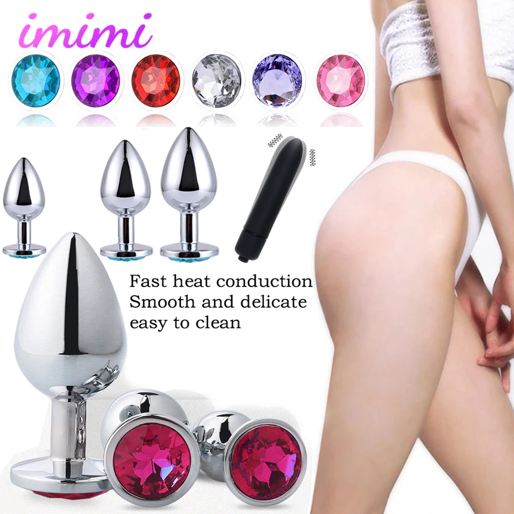 Металлическая Анальная пробка из нержавеющей стали фаллоимитатор вибратор