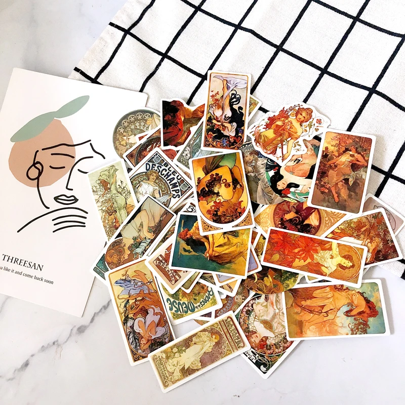 38 шт. винтажные наклейки знаменитого художника масляной живописи Европейский