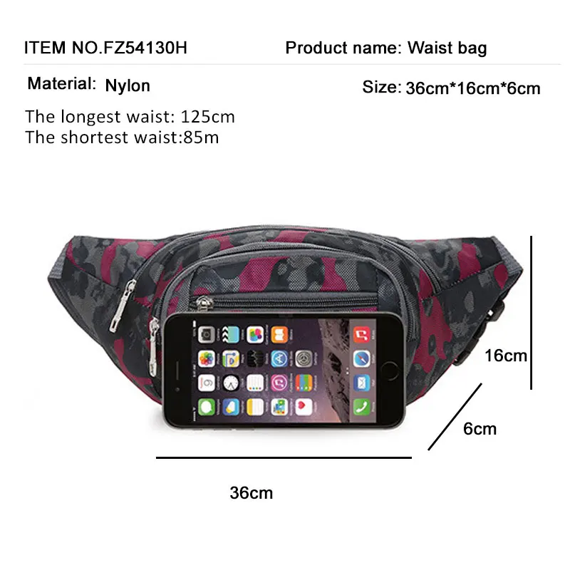 Камуфляжные бананки YoReAi забавные сумки для альпинизма мужские на молнии уличная