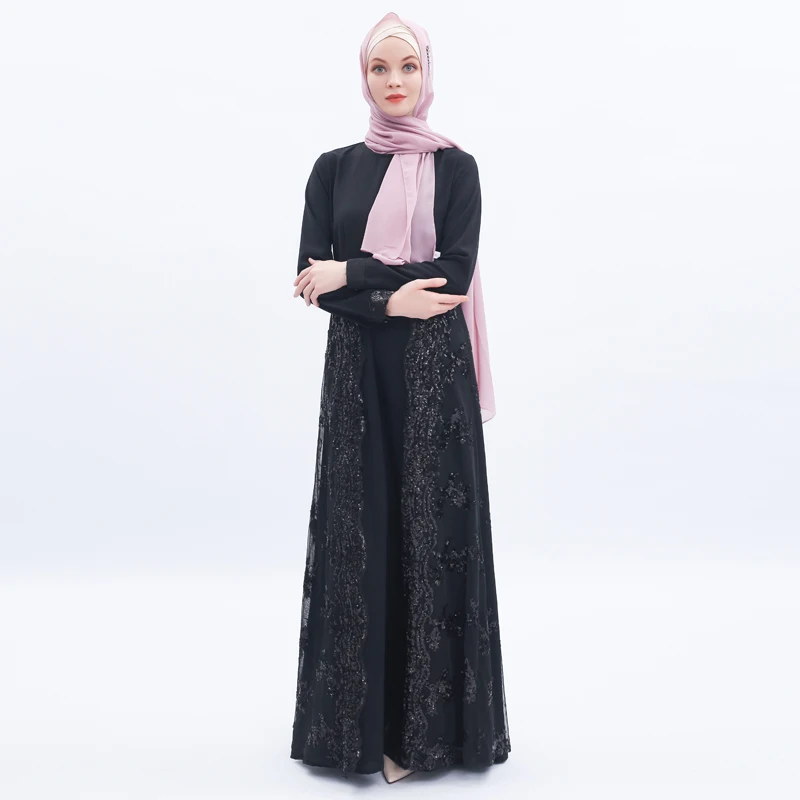 Sequin Abaya Turkish Dresses Dubai Hijab Muslim Dress Caftan Islam Clothing Abayas For Women Kaftan Tesettur Ebise Djelaba Femme