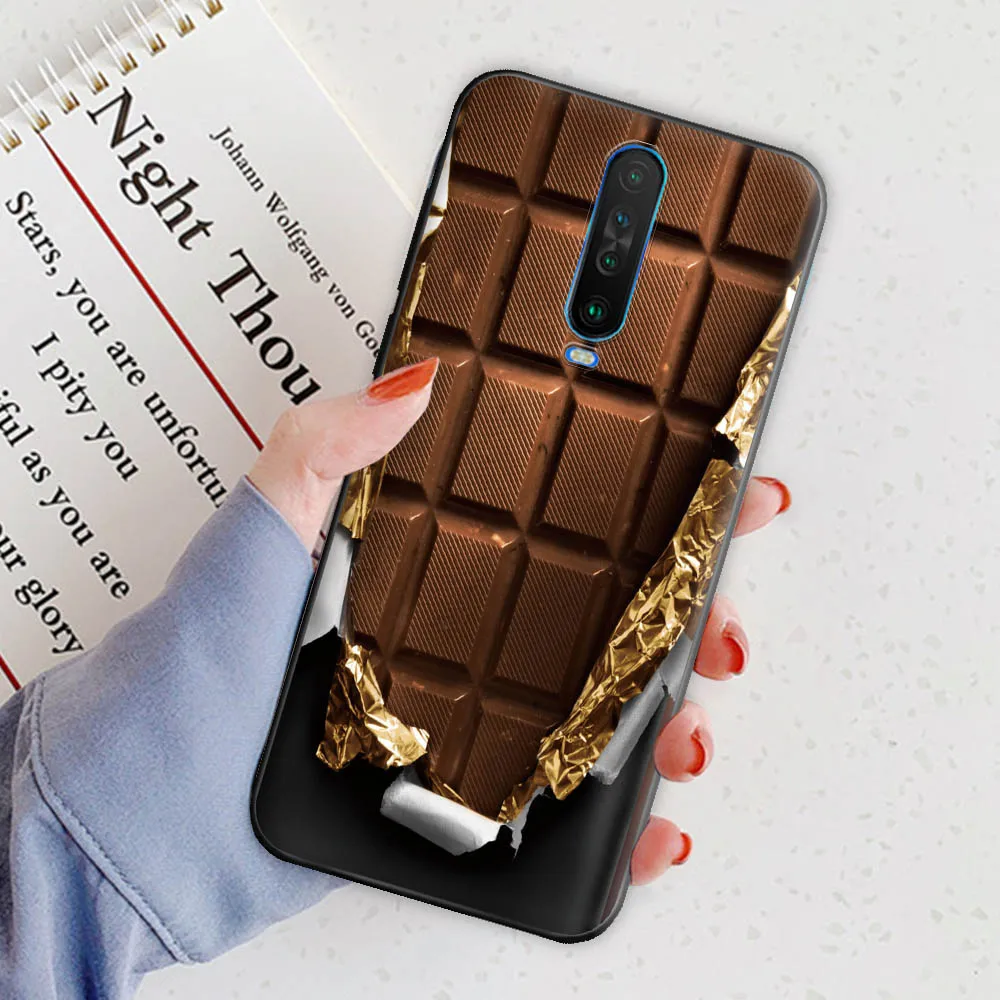 For Xiaomi Poco X2 Case Cover for Xiaomi Poco X2 Silicone Black Soft Phone Case For Xiaomi Poco X2 6.67 inch Pop TPU Back Bumper