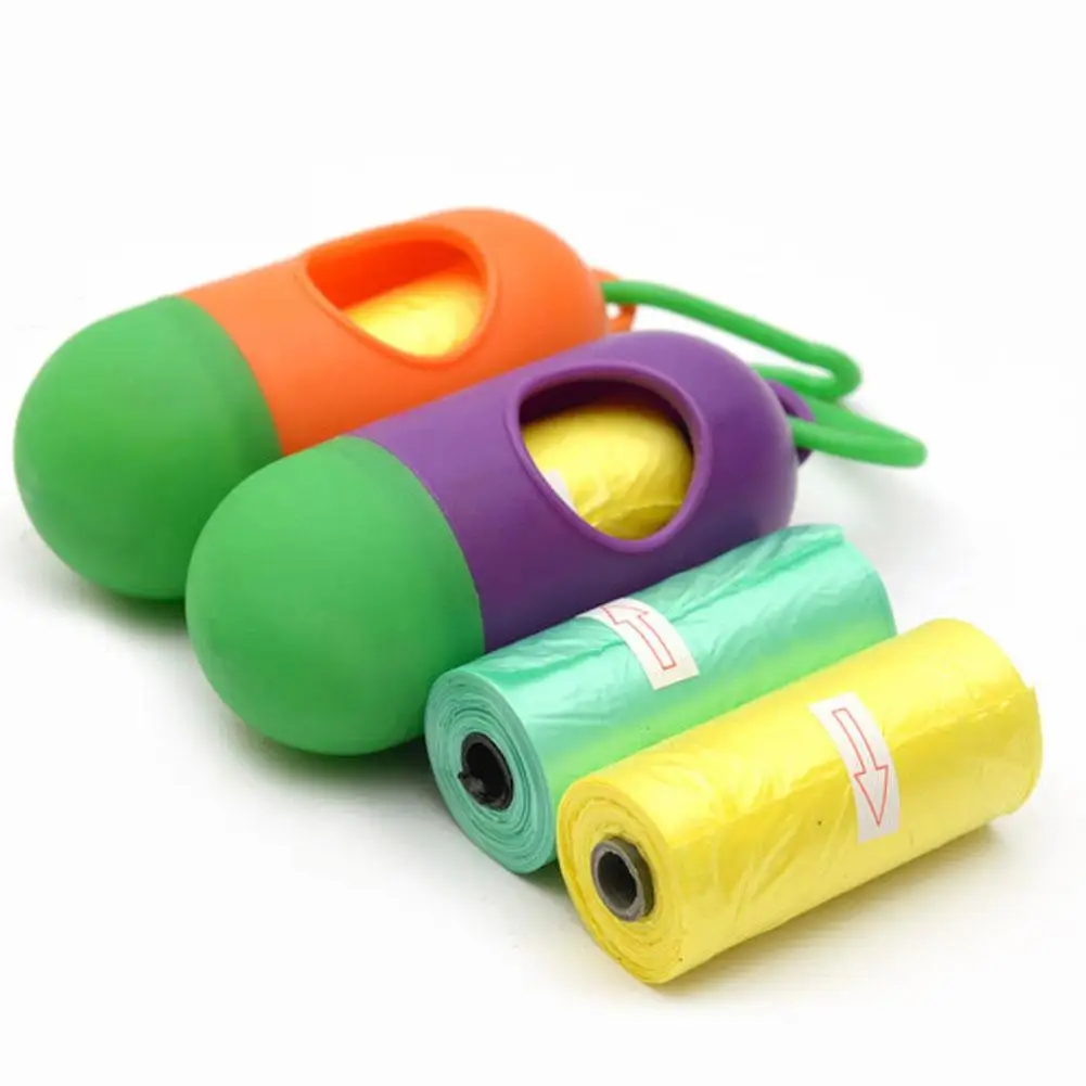 Дозатор для собак в форме капсулы ящик мусора сумка держатель переноски мешок