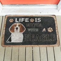 life is better with beagle custom doormat 3d printed doormat non slip door floor mats decor porch doormat