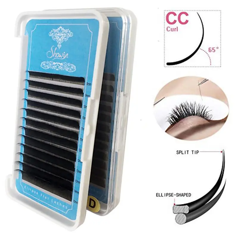 

5 чехол для ресниц 3D норковые ресницы для наращивания ресниц эллипса накладные ресницы в форме эллипса натуральный Светильник Накладные ре...