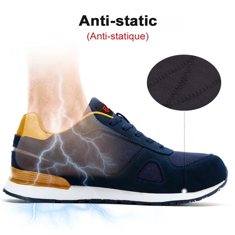 DYKHMILY/защитная обувь со стальным носком мужские Нескользящие кроссовки SRC легкие