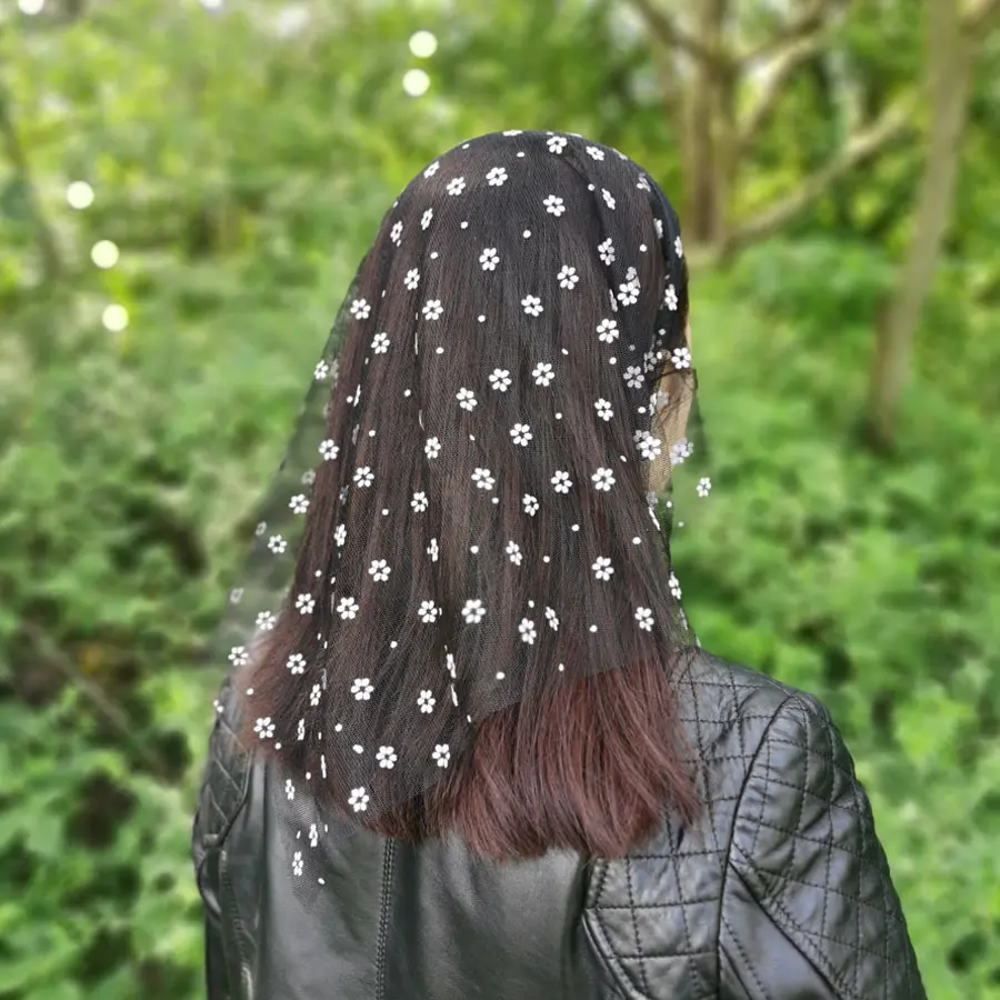 

Женский шарф для церкви, шаль, кружевная Фата, цветочный принт, вышитая мантилла, православная женская бандана