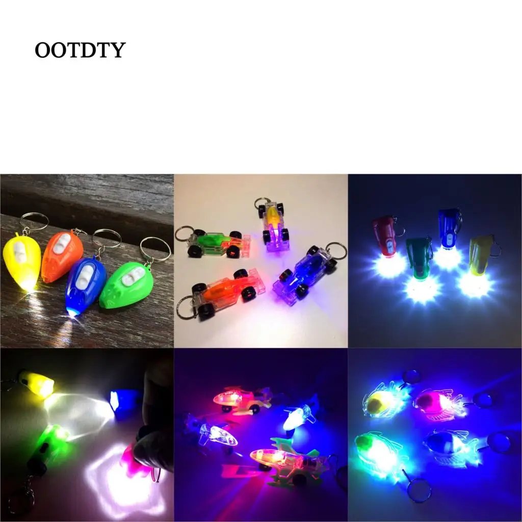 

1PCS Mini LED Light-Up Toys Keychain Party Favor Kids Toy Gift Bag Pendant