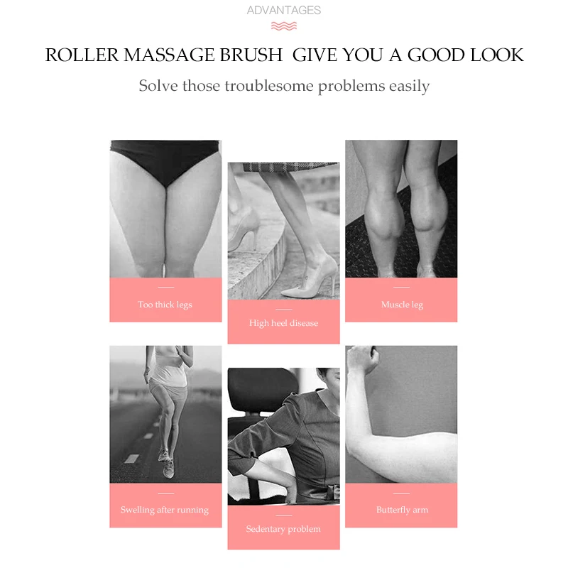 1 шт. 16 роликовых шариков для ног тонкий массажер голени руки талии волшебная