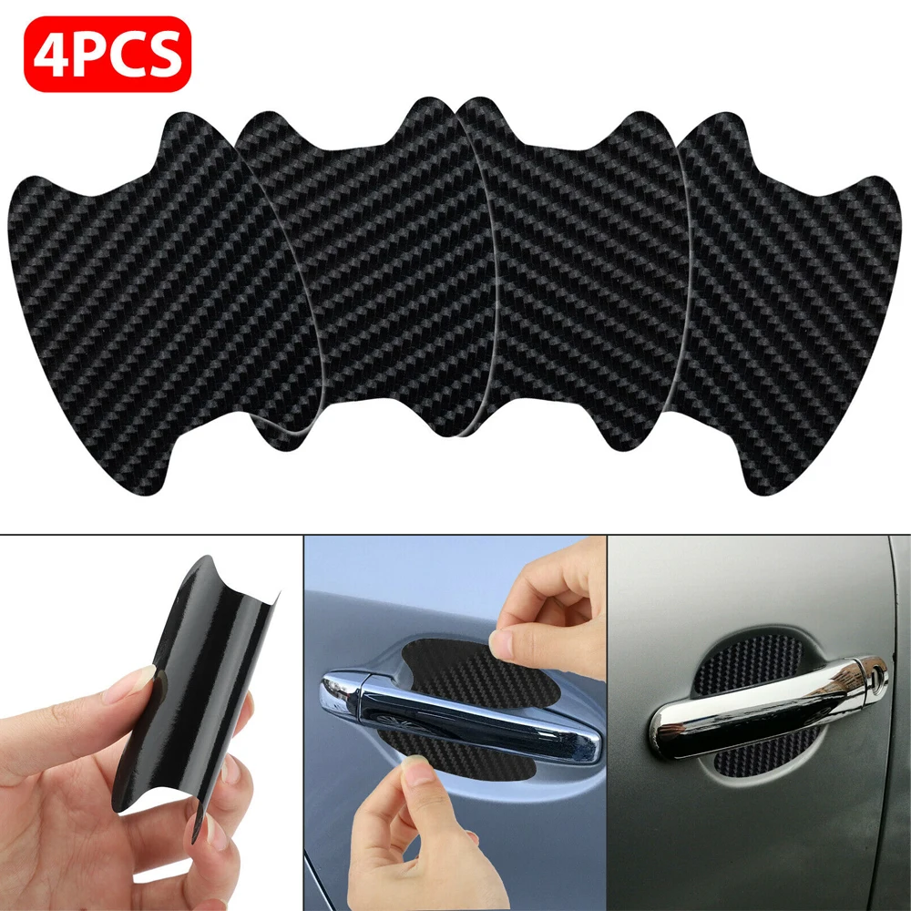 

4Pcs/Set Carbon Fiber Scratches Resistant Film Car Door Handle Protector Film Anti-Scratch Stickers Accessories Universal