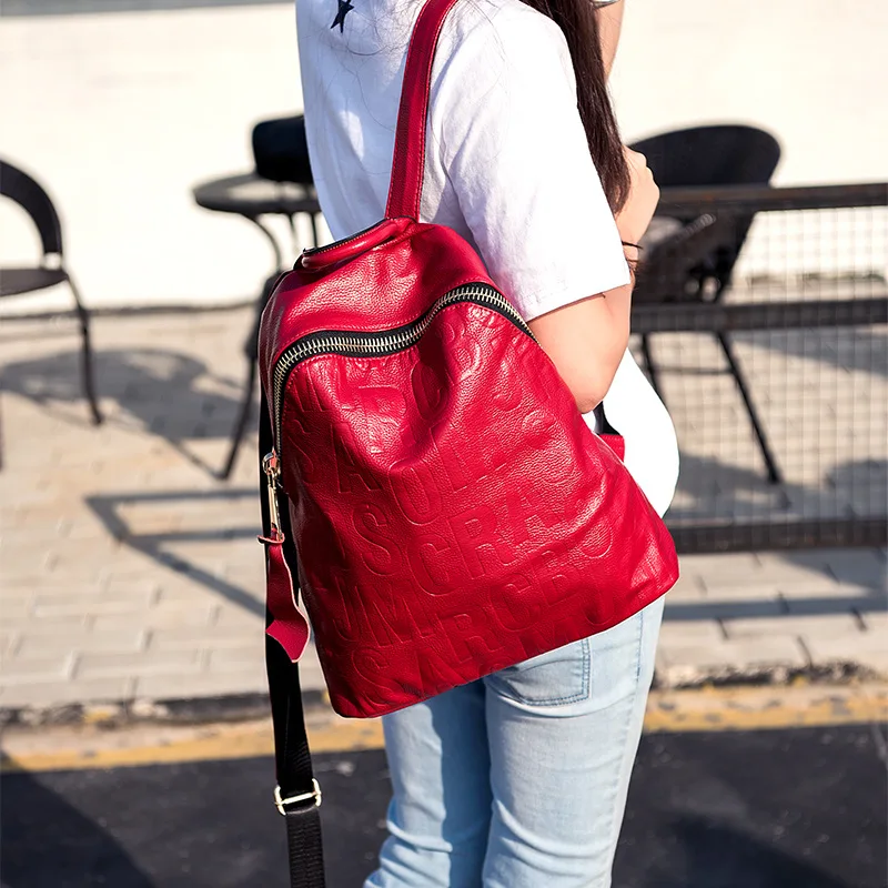 Модный дизайнерский женский рюкзак из натуральной кожи, Молодежные ранцы для девочек-подростков, школьный ранец на плечо, сумка для книг от AliExpress RU&CIS NEW