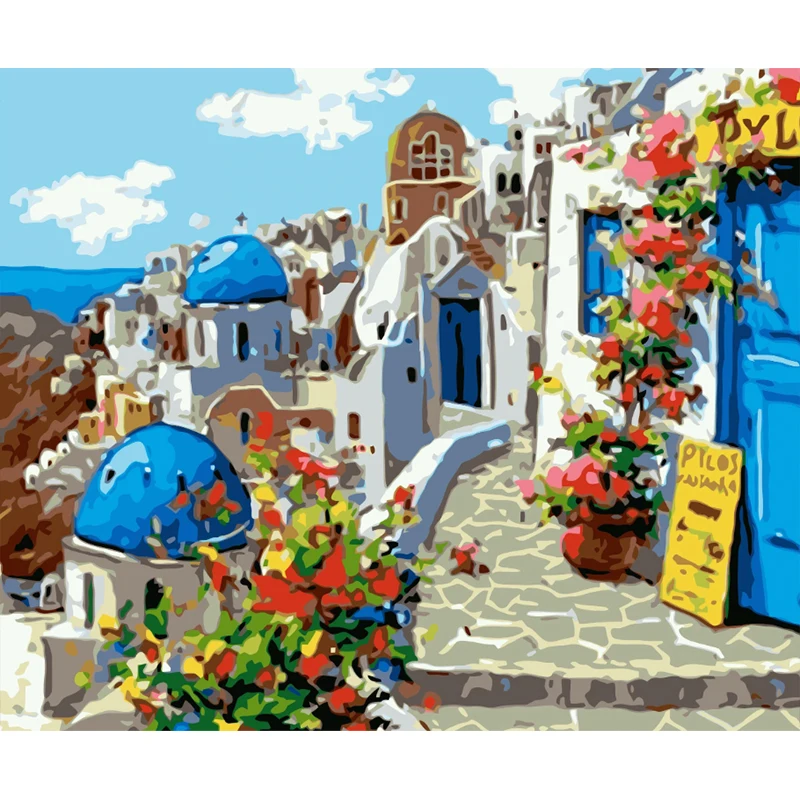 

40X50cm масло Краски ing по номерам пейзаж живопись Сделай Сам Краски по номерам на холсте домашний декор Безрамное цифровой Краски Инж