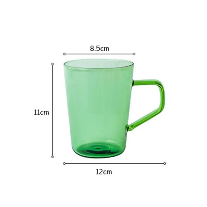 

CXD-1pc Vintage Style Glass Cup Drinking Cup High Borosilicate Coffee Cups Heat Resistant Water Cup for Home Office