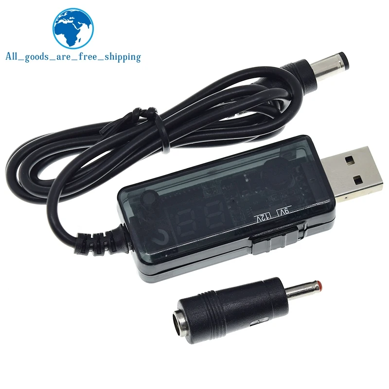 USB повышающий преобразователь постоянного тока от 5 В до 9 в 12 кабель + соединитель