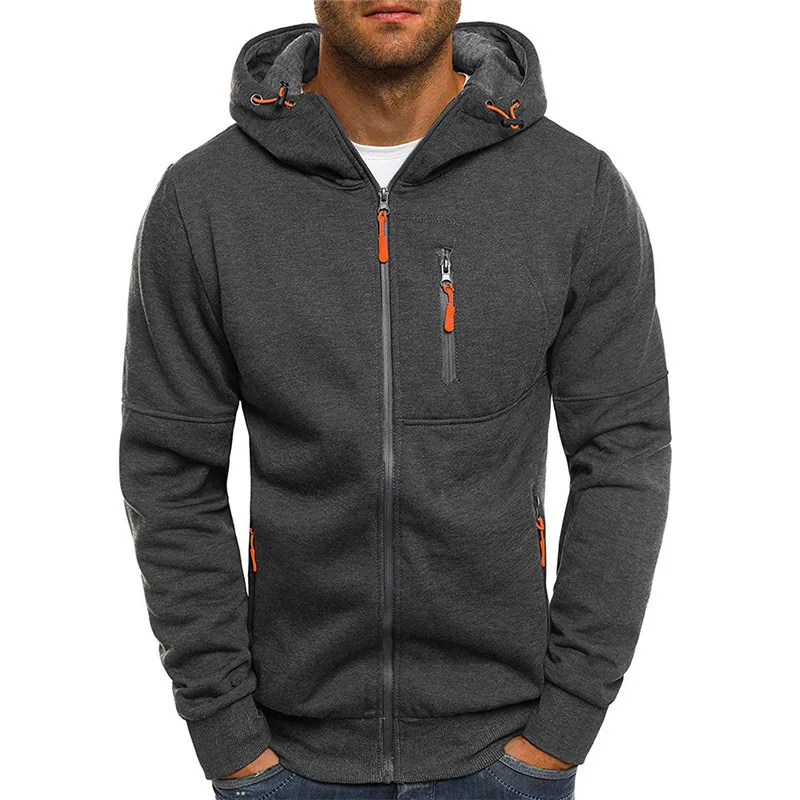 

Brand Spring Autumn Men Thin Jackets Streetwear Hooded Slim Fit Male Outerwear Coats Casual Outdoor Sportswear Jacket