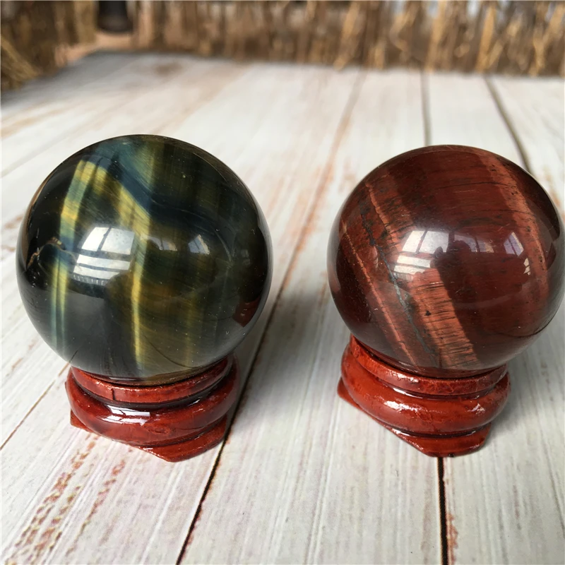 Натуральный кварц хрустальный шар красный тигровый глаз целебная чакра дух