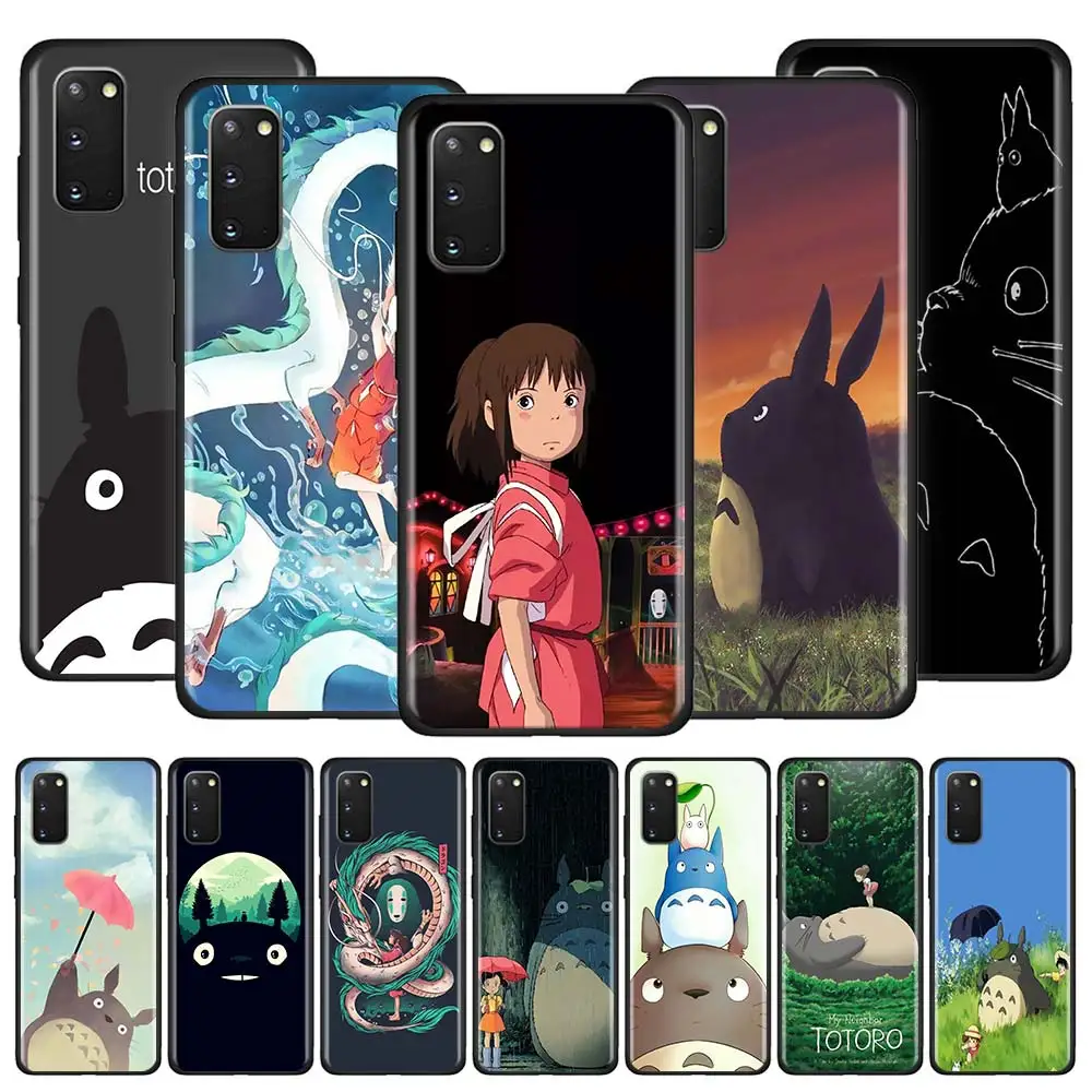 

Studio Ghibli Spirited Case For Samsung Galaxy A51 A71 M31 A41 A31 A11 A01 M51 M21 M11 M40 Black Soft Phone Cover Fundas