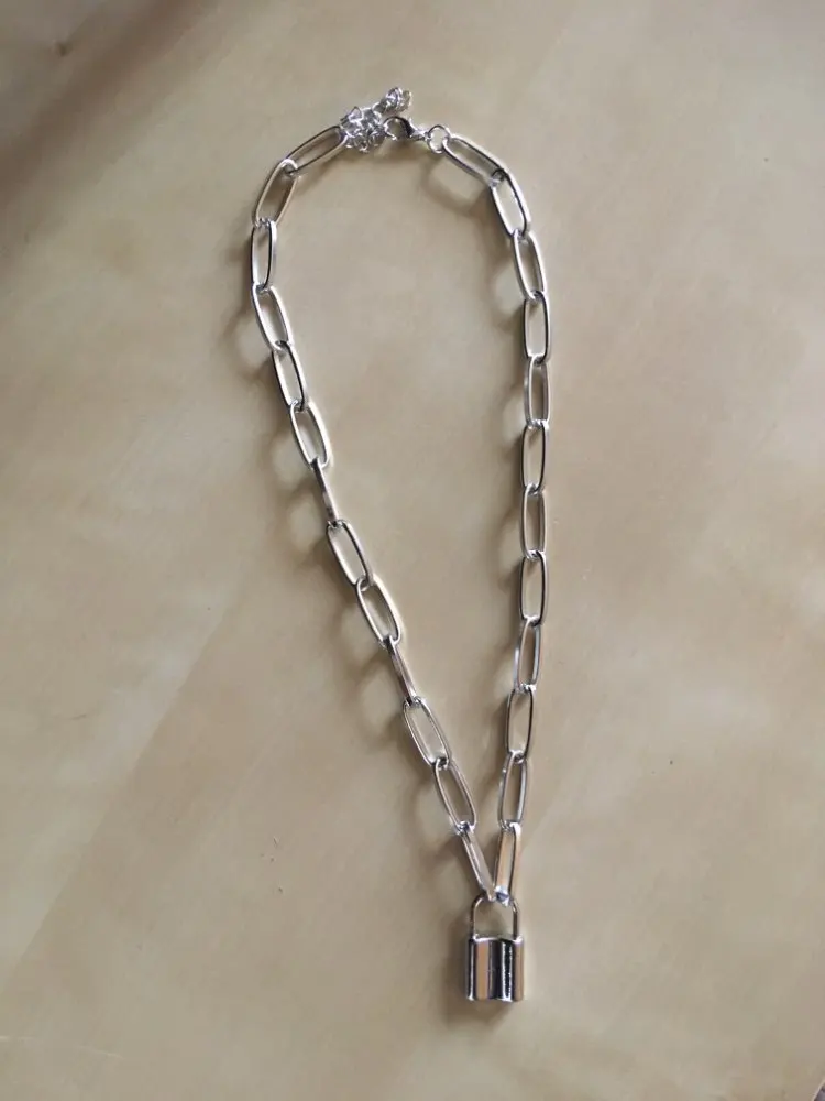 Ожерелье-чокер с замком женское многослойная цепочка на шею Ювелирное Украшение