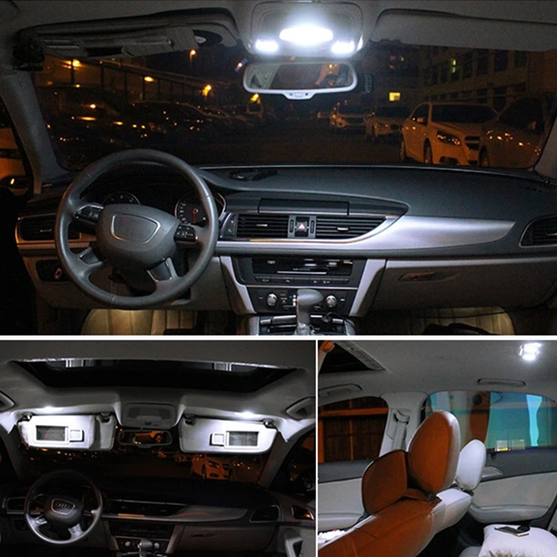 10 шт. T10 Led Canbus W5W белый голубой лед лампы Интерьер Карта Купол дверная табличка