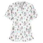 2021 скраб-Униформа с принтом животных, ветеринария, аптека, медсестра, скрабы, топы, топы для салона красоты, стоматологии, Комбинезоны для врачей домашних животных A50