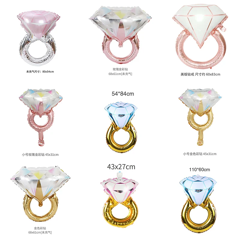 Свадебное кольцо с короной и бриллиантами для пар воздушный шар из алюминиевой