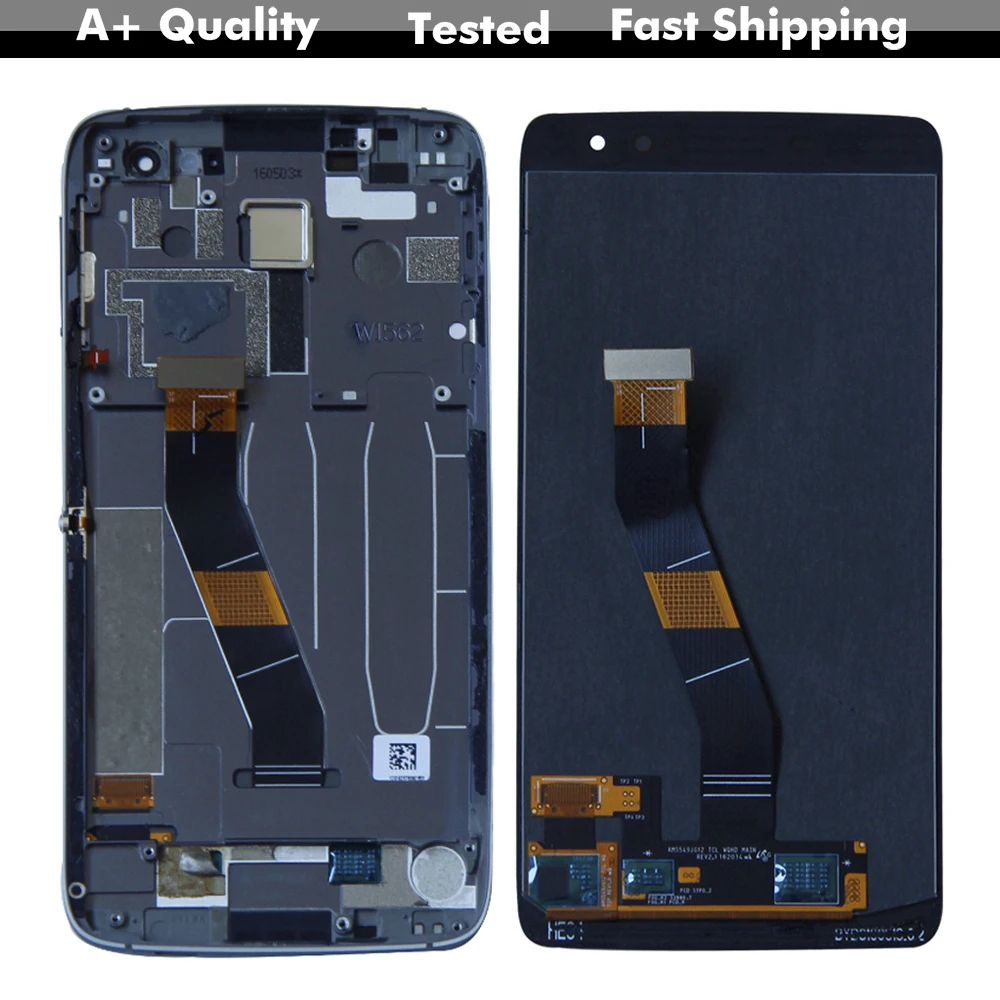 С рамкой ЖК-дисплей для 5 &quotAlcatel Idol 4S OT6070 6070 к 6070y Дисплей планшета Экран