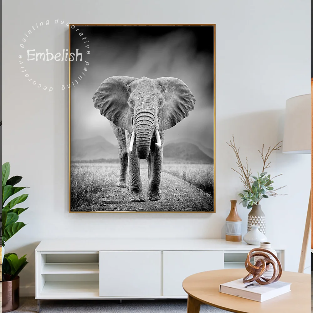 

Embelish Hot Black And White Wild Animals Lions Pictures For Living Room Modern Home Decor Wall Art Posters Canvas Paintings