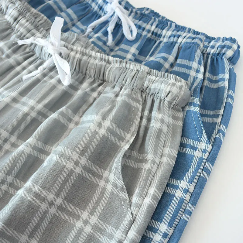 

100% cotton Soft Sleep Pajama pants Pyjama Trousers Plaid Pants 21051