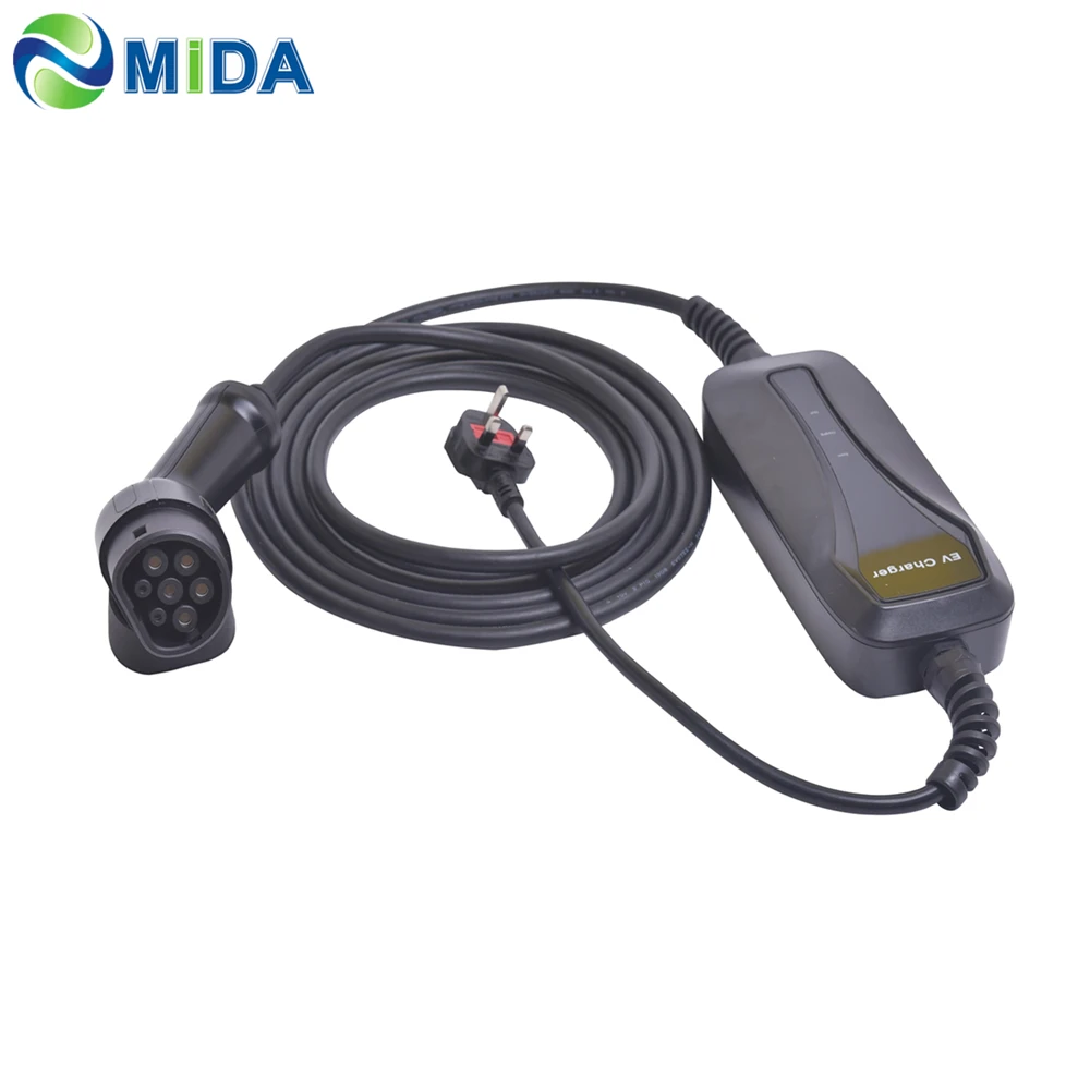 5Meter 10Amp UK Plug EV Charging Cable EVSE IEC62196 Type 2 Charger Connector for Electric Car | Автомобили и мотоциклы