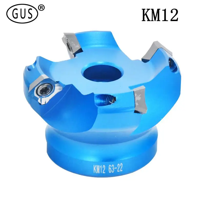 Плоская алюминиевая Концевая фреза с плоской головкой 45 ° KM12 50 63 4T 80 100 5T подходит