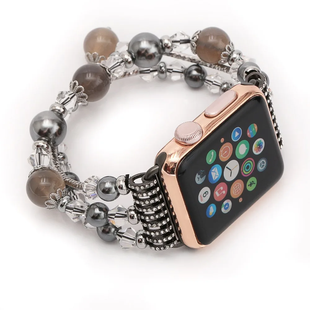 Ремешок для часов Apple watch 5 4 band 44 мм 40 мм женские Ремешки для наручных часов ручной работы для iwatch 3 2 1 band 42 мм 38 мм аксессуары