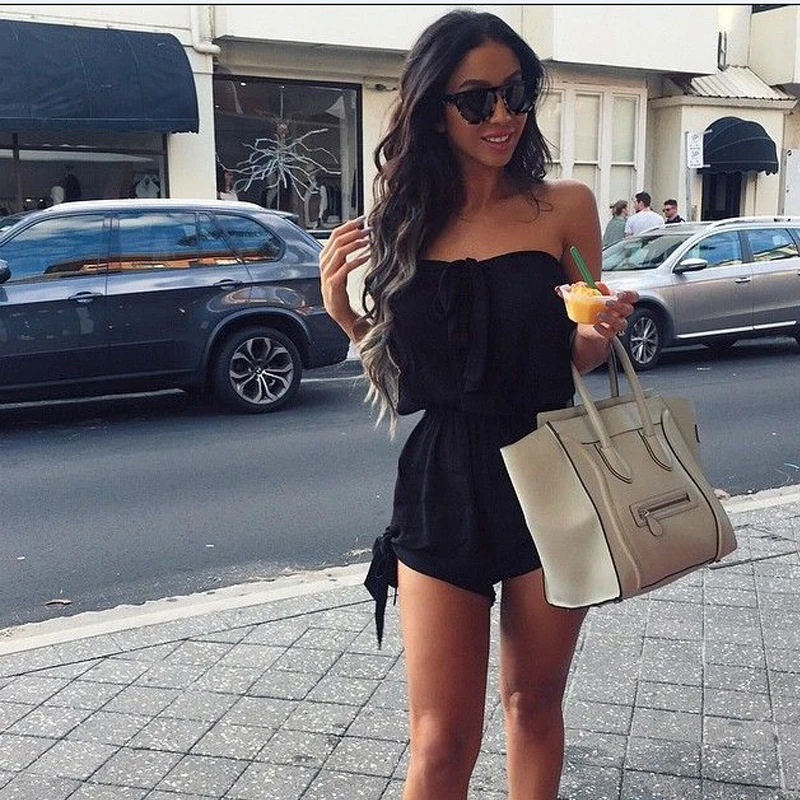 

Casual V-neck Summer Lady Jumpsuit Sexy Elegant Bodysuit Jumpsuit