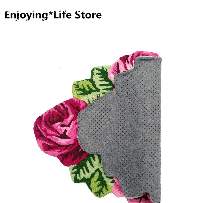 

Rose Flowers Area Rugs Bedroom/Living Room/Bathroom/Kitchen Carpet Washable Non-Slip Mat Welcome Mat Rug Doormat 24''x32''