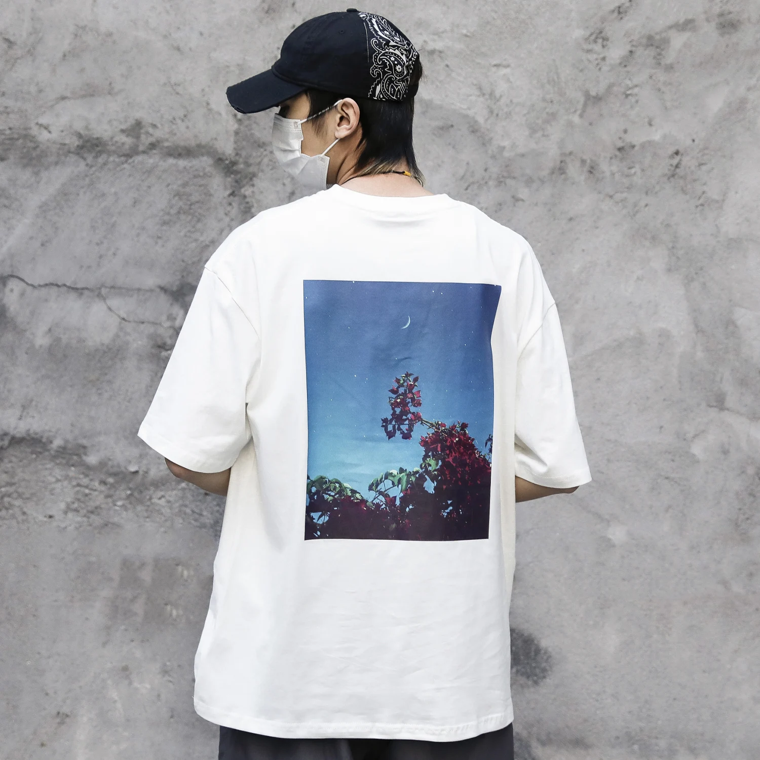 Aelfric Eden Мужская футболка с принтом ночного неба в стиле хип-хоп Harajuku коротким