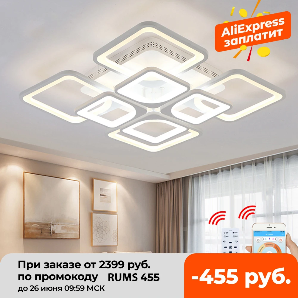 

Modern LED Chandelier for Living Room Decoration Ceiling Chandelier Bedroom Kitchern Lights Adjustable Brightness Light Fixtures