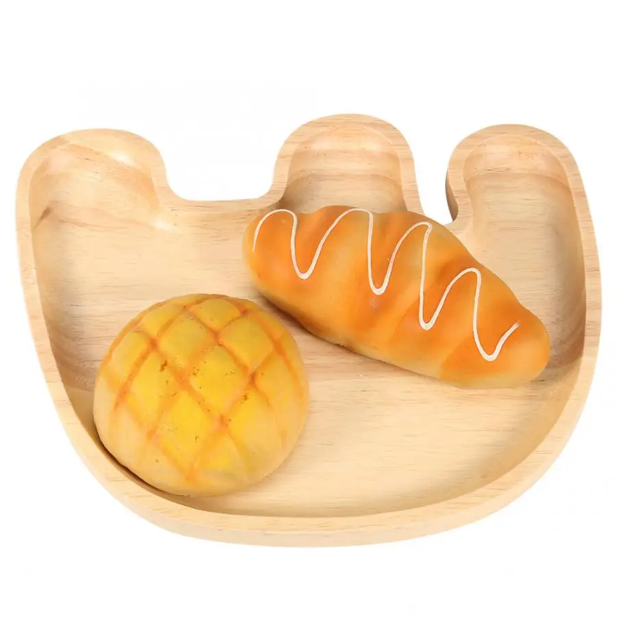 Деревянный поднос для сервировки деревянная детская тарелка разделенная