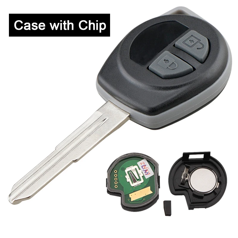 

433 МГц, 2 кнопки, бесключевой необрезанный откидной пульт дистанционного управления, чип ID46, подходит для SUZUKI SWIFT SX4 Alto JIMNY VITARA IGNIS Splash 2007-2013