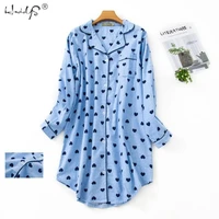 spring casual nights womens cotton long sleeve nightgown oversize sleep shirt 100 cotton sleepwear for women pj nightdress