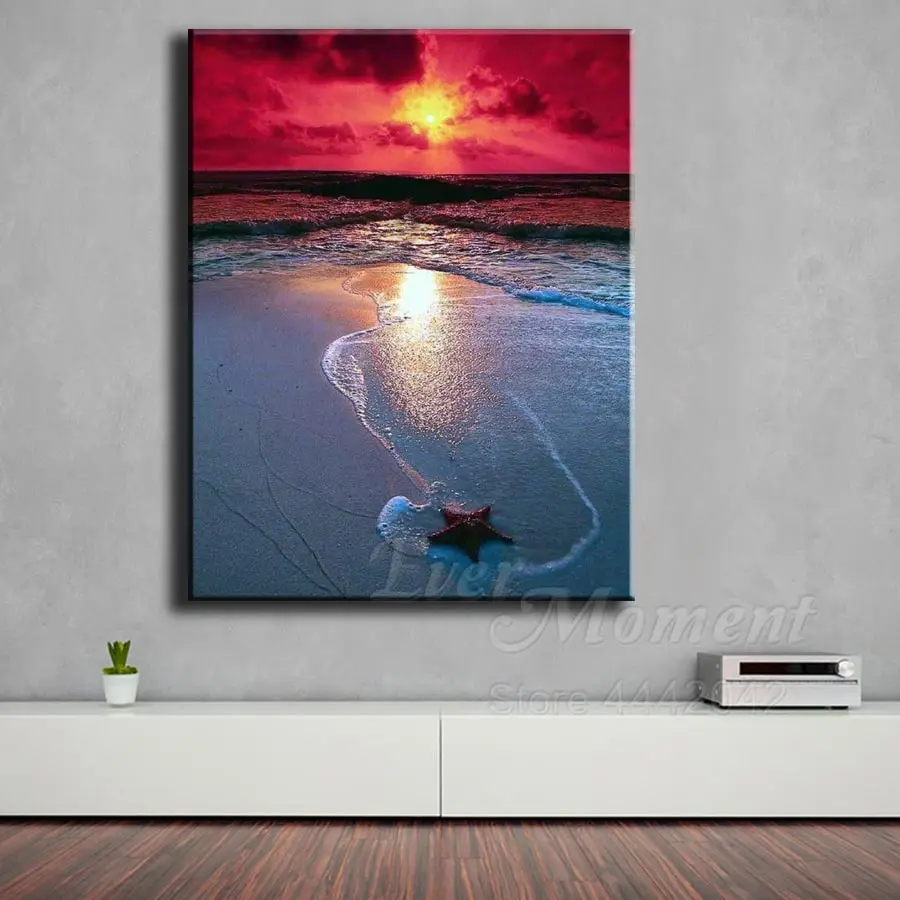 Когда нибудь момент алмазов картина ручной работы 5D DIY морской пляж подкатегории