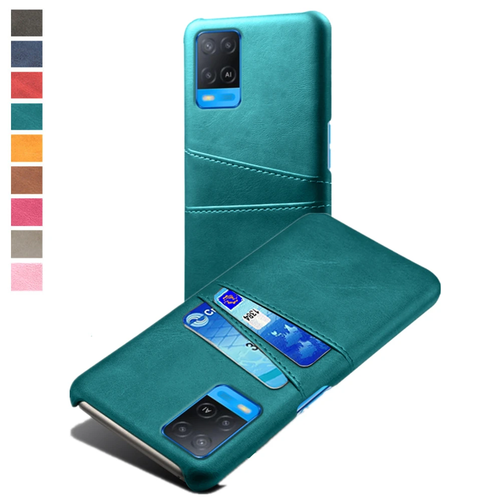 

Card Wallet Phone Cover For OPPO A54 4G Capa Retro Slim PU Leather Coque Business Card Pocket Case For Oppo A 54 5G 2021 Funda