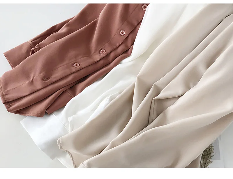 Sherhure Blusas Mujer De Moda 2019 осенние женские топы однотонная блузка с длинным рукавом